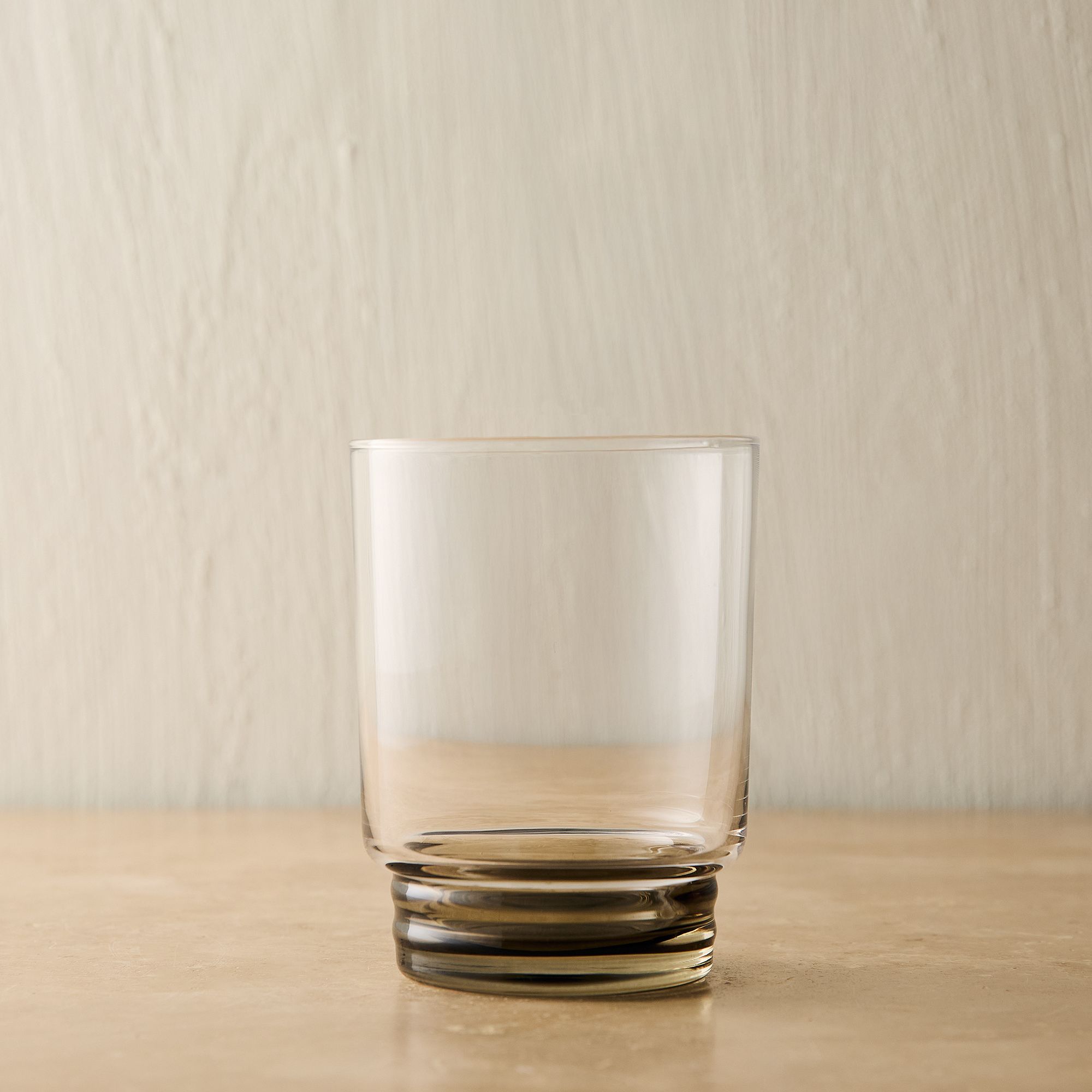 Grooved Stem Double Old Fashioned Glasses - Green, Set of 4