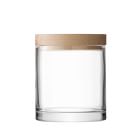 Lotta Wood Top Glass Kitchen Canisters