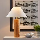 Modern Wood Column Table Lamp (25.5")