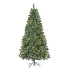 Pre-Lit Faux Cashmere Pine Green Christmas Tree (6'&ndash;9')