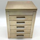 Open Box: Mid-Century Jewelry Box, Tower (13.5"H) - Champagne