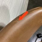 Open Box: Petal Fully Upholstered Office Chair - Saddle Leather Nut, Dark Bronze