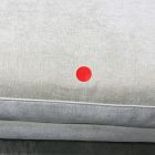 Open Box: Andes Ottoman (39") - Performance Distressed Velvet Sand, Dark Pewter