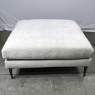 Open Box: Andes Ottoman (39") - Performance Distressed Velvet Sand, Dark Pewter