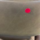 Open Box: Hyde Leather Counter Stool (26") - Ludlow Leather Sesame, Cool Walnut