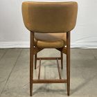 Open Box: Hyde Leather Counter Stool (26") - Ludlow Leather Sesame, Cool Walnut