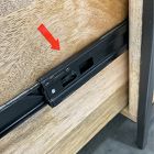 Open Box: Industrial Storage Media Console (80") - Raw Mango, Blackened Steel