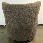 Open Box: Jodi Wing Chair - Deluxe Boucle Cobblestone, Almond
