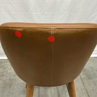 Open Box: Mid-Century Leather Swivel Counter Stool (26.6") - Saddle Leather Nut, Acorn