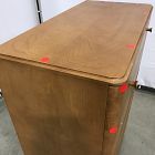 Open Box: Pierce &amp; Ward Burl Wood 5-Drawer Dresser (36") - Light Nutmeg