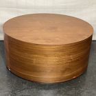 Open Box: Volume Round Drum Coffee Table (36") - Cool Walnut