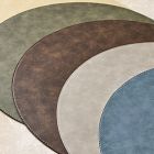 Easy-Care Round Faux Leather Placemats