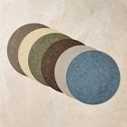 Easy-Care Round Faux Leather Placemats