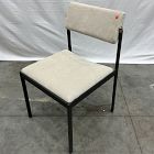 Open Box: Freeman Pivot Back Dining Chair - Performance Distressed Velvet Sand, Textured Antique Bronze