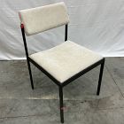Open Box: Freeman Pivot Back Dining Chair - Performance Distressed Velvet Sand, Textured Antique Bronze