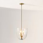 Open Box: Hari Glass Pendant (14") - Antique Brass