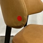 Open Box: Hyde Leather Dining Chair - Ludlow Leather Sesame, Smoked Oak