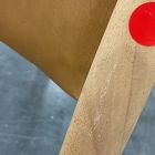 Open Box: Marcus Samuelsson Leather Dining Chair - Ludlow Leather Sesame, Blonde