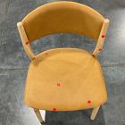 Open Box: Marcus Samuelsson Leather Dining Chair - Ludlow Leather Sesame, Blonde