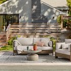 Tambor Concrete Outdoor Drum Coffee Table (30"&ndash;40") &amp; Side Table (21") Set