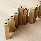 Geometric Metal Menorah - Gold