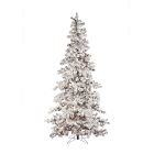 Pre-Lit Faux Heavy Flocked Layered Spruce Tree (7'&ndash;9')