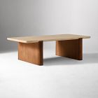 Travertine Solid Wood Coffee Table (48")