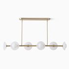 Bezel 6-Light Linear Chandelier (51.5")