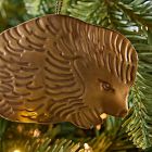 Lone Fox Painted Metal Hedgehog Ornament
