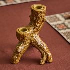 Lone Fox Faux Bois Centerpiece Taper Holder