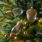 Lone Fox Glass Animal Ornaments (Set of 3)