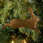 Lone Fox Painted Metal Bunny Ornament
