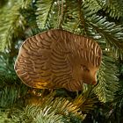 Lone Fox Painted Metal Hedgehog Ornament