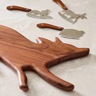 Lone Fox Woodland Cheese Knives &amp; Wood Serve Board