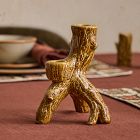 Lone Fox Faux Bois Centerpiece Taper Holder