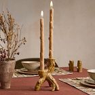 Lone Fox Faux Bois Centerpiece Taper Holder