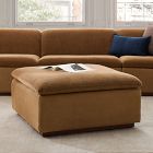 Calvin Fabric &amp; Leather Ottoman