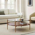 Mid-Century Art Display Round Coffee Table (34"&ndash;42")