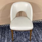 Open Box: Boerum Leather Dining Chair - Sierra Leather Snow, Burnt Wax