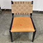 Open Box: Dunham Dining Chair - Ludlow Leather Sesame, Black, Sand Straps