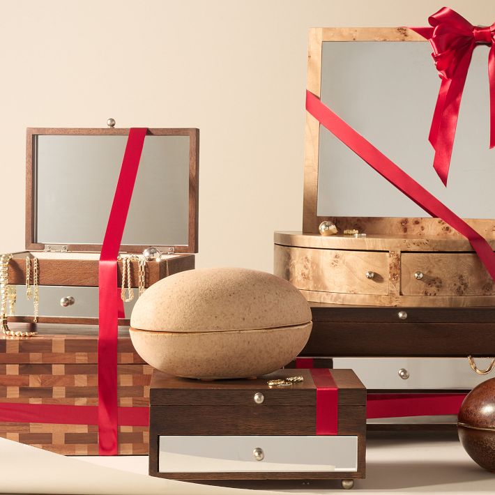 Pierce & Ward Marquetry Wood Box | West Elm