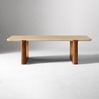 Travertine Solid Wood Coffee Table (48")
