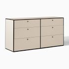Open Box: Marlowe 6-Drawer Dresser - Alabaster White, Anthracite