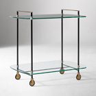 Sorenza Glass &amp; Metal Bar Cart (26")