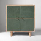 Cacius Leather Front Cabinet (32")