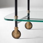 Sorenza Glass &amp; Metal Bar Cart (26")