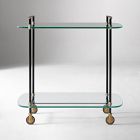 Sorenza Glass &amp; Metal Bar Cart (26")