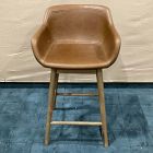 Open Box: Badr Swivel Counter Stool (26.5"H) - Sonoma Chestnut, Amber Ash Legs
