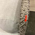 Open Box: Coastal Wicker Outdoor Swivel Chair - Crosshatch Weave Frost Gray, Silverstone