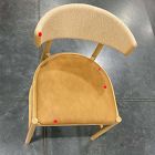 Open Box: Ezra Dining Chair - Ludlow Leather Sesame, Blonde